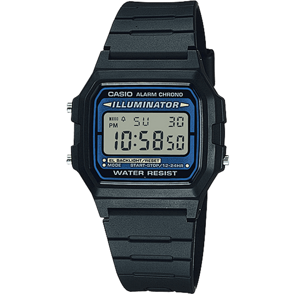 Casio F-105W Illuminator (F-105W-1A) de frente