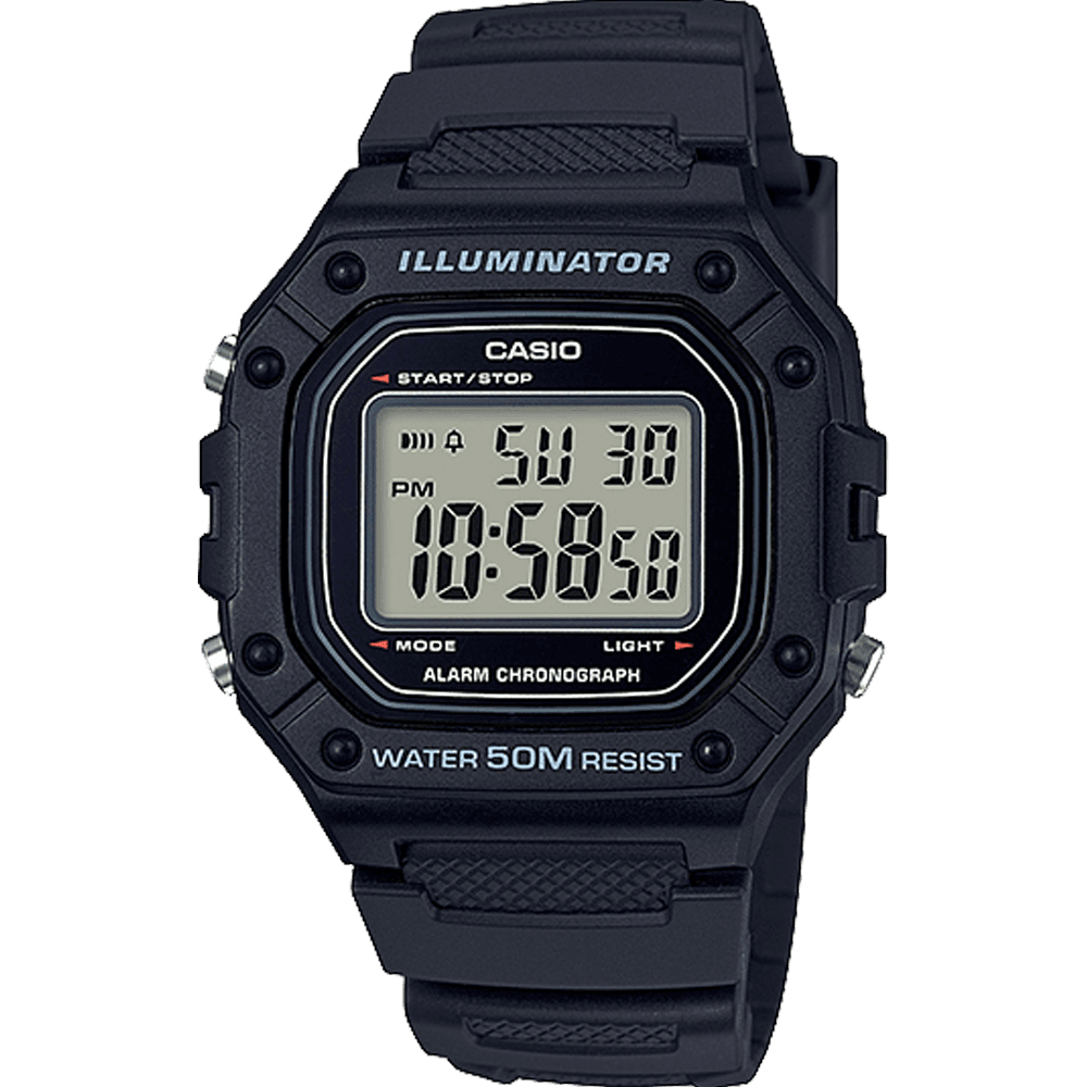Casio W-218H (W-218H-1AV) de frente