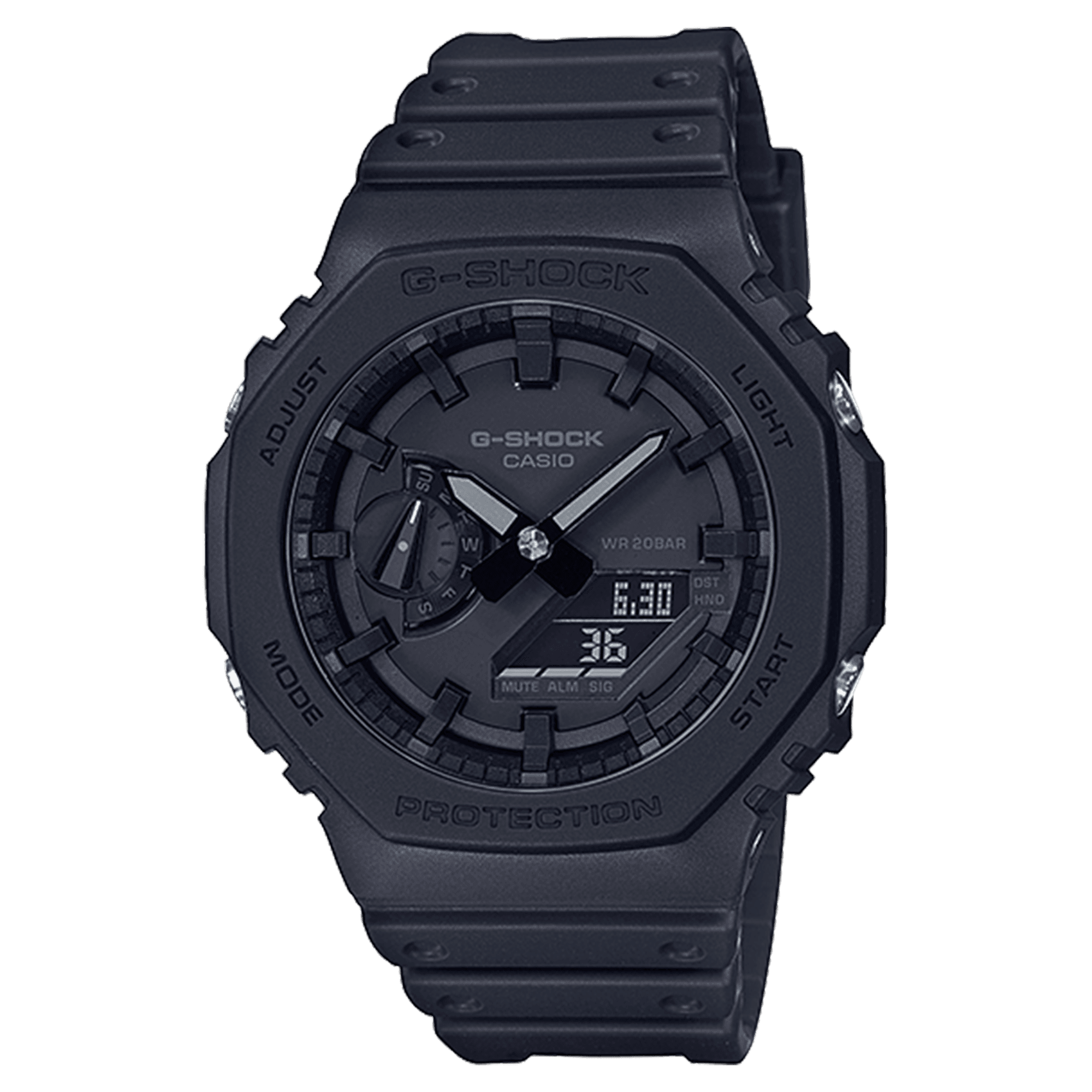 Casio G-Shock GA-2100 (GA-2100-1A1) de frente